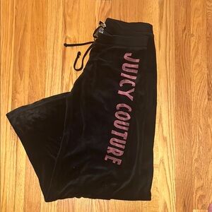 Juicy Couture Black Velour Pants